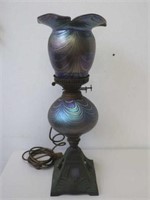Colin Heaney studio blue glass lamp