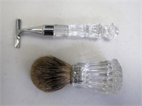 Waterford Crystal boxed shaving brush set