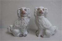 Pair large Staffordshire pottery Spaniels