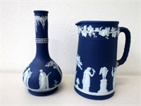 Wedgwood blue jasper ware jug with