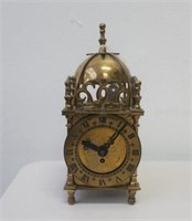 Vintage brass Nell Gwynne 8 day lantern clock