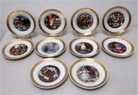 Ten Royal Copenhagen porcelain plates