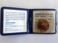 Australian $200 gold Royal Wedding 1981 coin