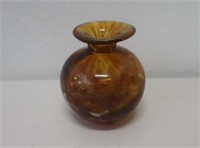Mdina studio small amber glass vase