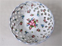 Plaue porcelain basket weave bowl