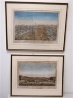 Pair framed 18thC French Views of London