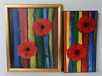 Lee Listel acrylic Poppies
