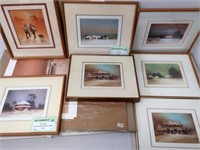 Rex Newall framed collection of prints