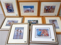 Lucille Raad framed prints of children at play