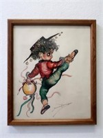 Brownie Downing watercolour Spanish Dancing Boy