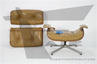 Plycraft leather lounge chair, needing assembly