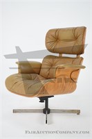 Vintage Plycraft Leather Lounge Chair