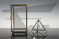 Glass box and glass pyramid