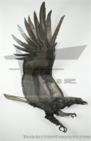 Large metal brutalist eagle sculpture- Signed