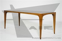 Modern teak or walnut coffee table