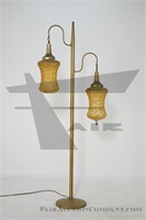 Hanging Amber Glass Lamp