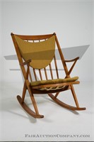 Teak Frank Reenskaug Rocking Chair for Bramin