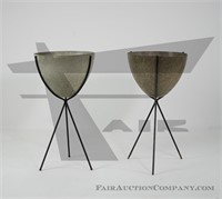 Pair of fiberglass planters by Kimball