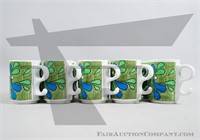 A set of 10 small coffee/tea mugs