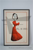 Surrealist Woman in a Red Dress