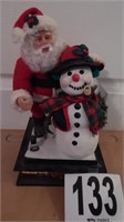 BATTERY OPERATED SANTA AND SNOWMAN FIGURE 12 IN