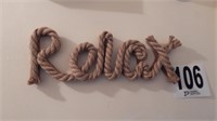 ROPE "RELAX" WALL DECORATION 14 IN