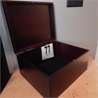 WOODEN STORAGE BOX WITH HINGED LID 7 X 13.5 X 11