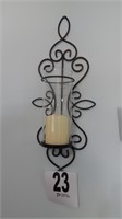 TWO MATCHING WIRE CANDLE SCONCES