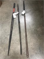 Ebony Wood Sword And 2 Spears