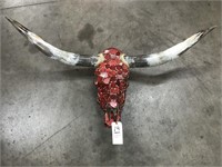 Cowskull w/Coral Color Inlay