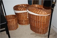 3 Wicker Nesting Baskets