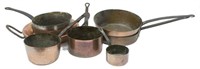 (8) FRENCH COPPER & IRON COOKWARE GROUP