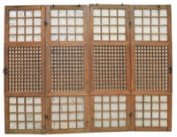 (FOUR) KOREAN 19TH C. LATTICE & RICE PAPER DOORS