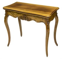 FRENCH LOUIS XV STYLE WALNUT GAME TABLE
