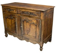 FRENCH LOUIS XV STYLE FRUITWOOD BUFFET/ SIDEBOARD