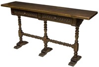 NORTHERN SPAIN WALNUT CONSOLE/ LIBRARY TABLE