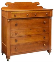 AMERICAN EMPIRE STYLE CHERRYWOOD CHEST OF DRAWERS