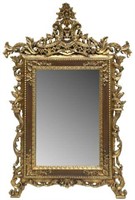 ROCOCO REVIVAL CARVED GOLD LEAF MIRROR