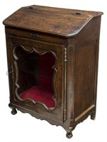 FRENCH OAK CONFITURIER CABINET, EARLY 19TH C.