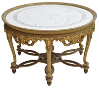 CONTINENTAL LOUIS XV STYLE MIRROR-TOP COFFEE TABLE