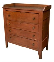 AMERICAN CHEST OF DRAWERS RED BUTTERMILK PAINT