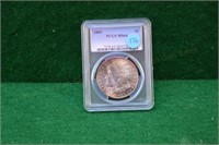 1885 slab Morgan Silver Dollar PCGS MS64