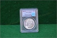 1883o slab Moran Silver Dollar PCGS MS63