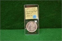 1891cc Morgan silver Dollar  MS+