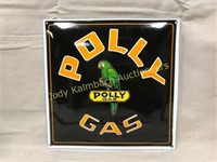 Polly Gas Enamel Sign - 12" x 12"