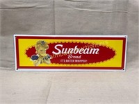 Enamel Horizontal Sunbeam Bread Sign - 5" x 17"