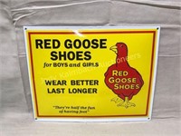Red Goose Shoes Enamel Sign - 13" x 16"