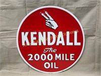Kendall Metal Advertising Sign - Round 23"