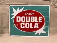 Double Cola Enamel Sign - 13" x 16"