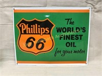 Phillips 66 Oil Enamel Sign - 13" x 16"